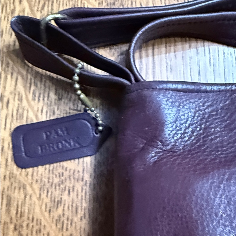 PAM BRONK leather artist original bag in oxblood red leather & Water Lily design - Picture 5 of 14